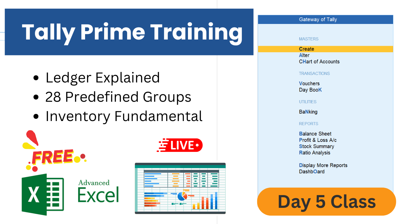 Ledger, 28 Predefined Groups & Inventory Fundamentals - Ankit IT ...